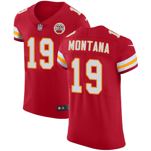 Nike Chiefs #19 Joe Montana Red Team Color Men's Stitched NFL Vapor Untouchable Elite Jersey - Click Image to Close